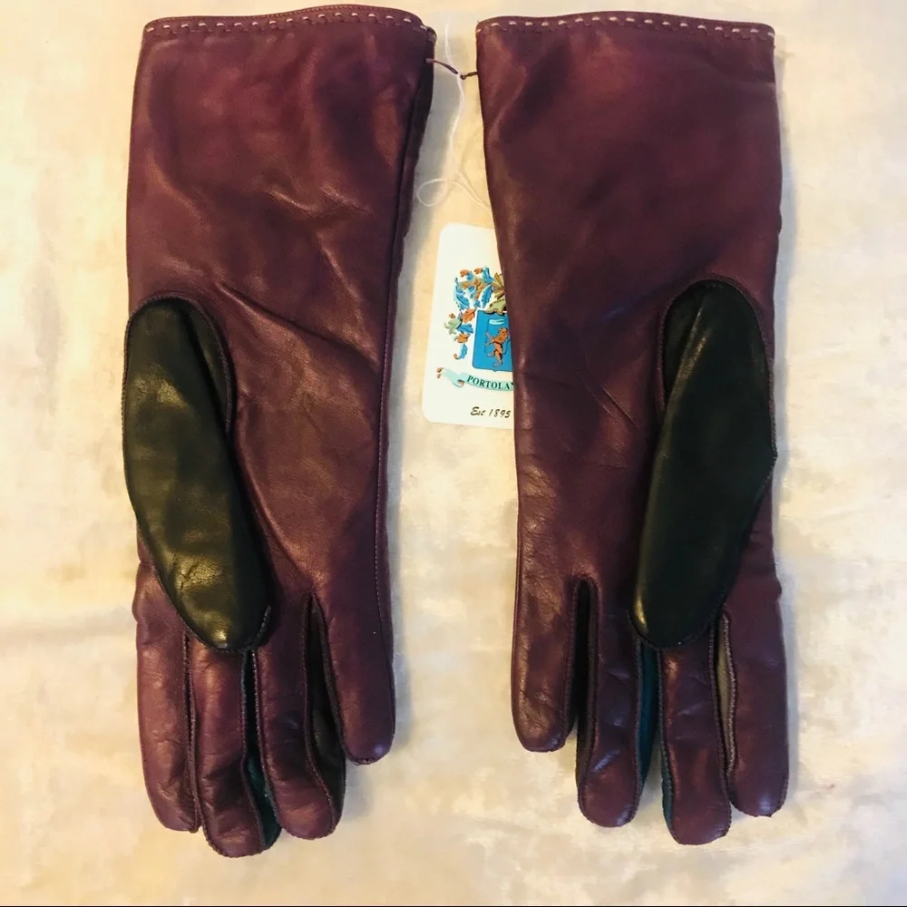 Portolano Rosebud Multi Colored Leather Gloves